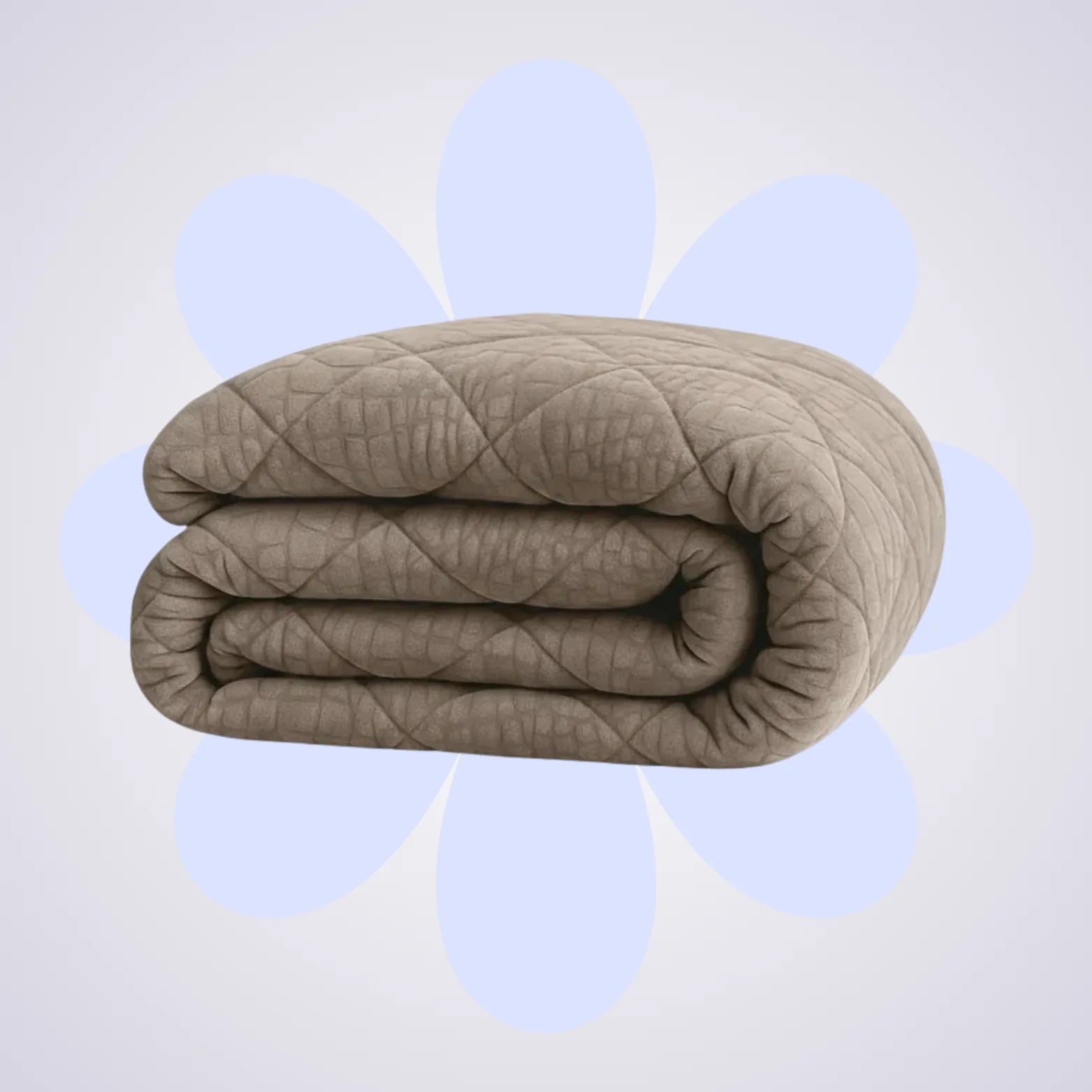 Duvet Without Cover - Snake Skin Velvet Duvet in Dessert Taupe