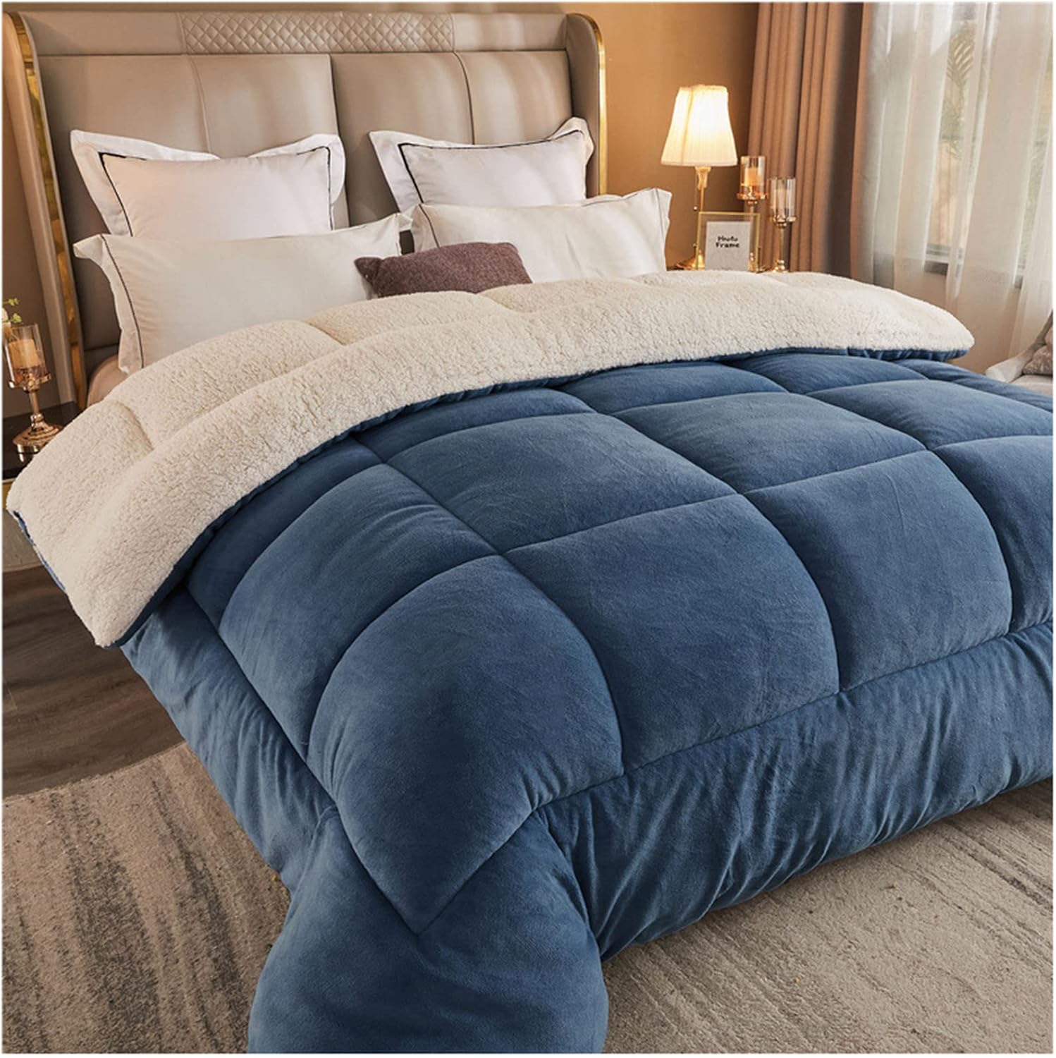 Luxury Sherpa Velvet Comforter – Ultra Soft Plush Bedding