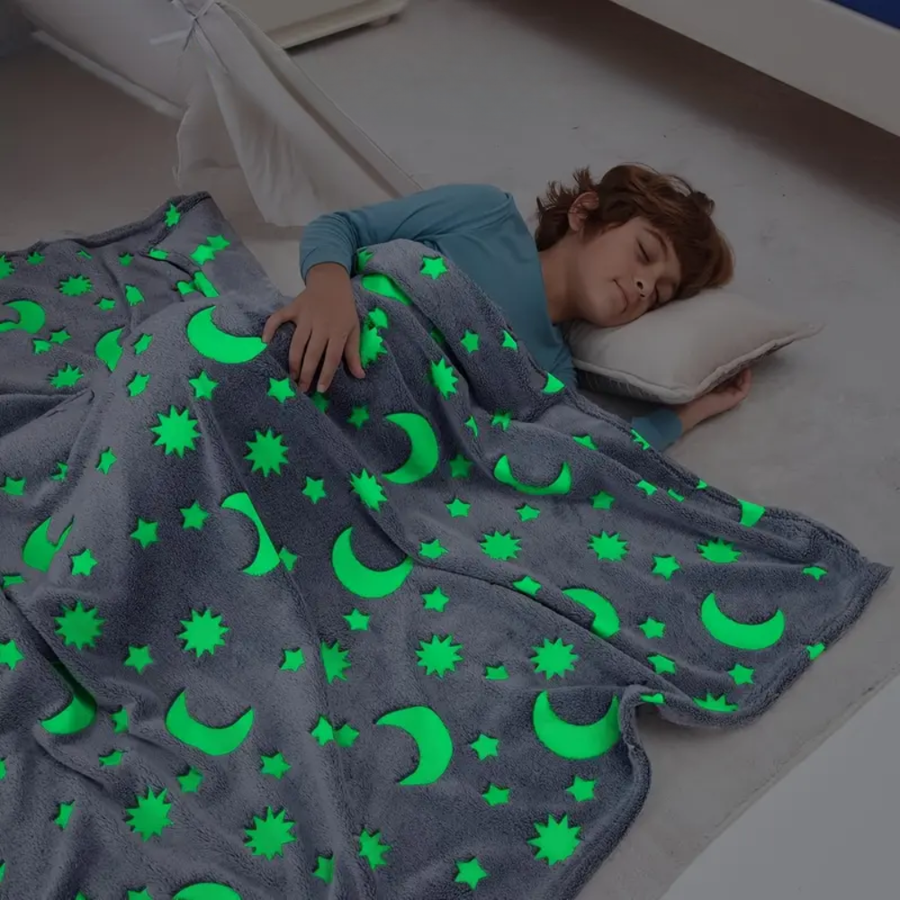 Glow in the Dark Blanket for Kids – Calming Night Comfort
