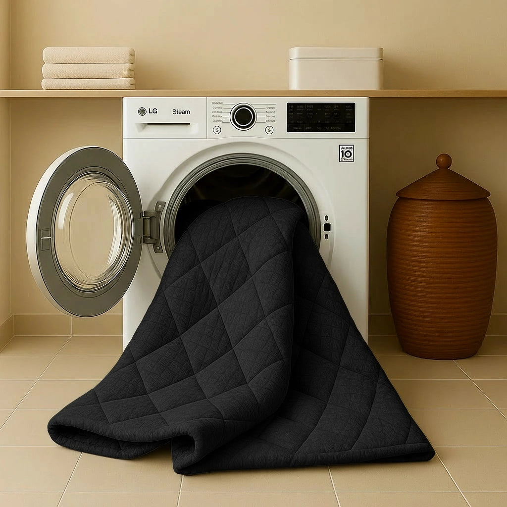 Duvet Without Cover - Snake Skin Velvet Duvet in Jet Black