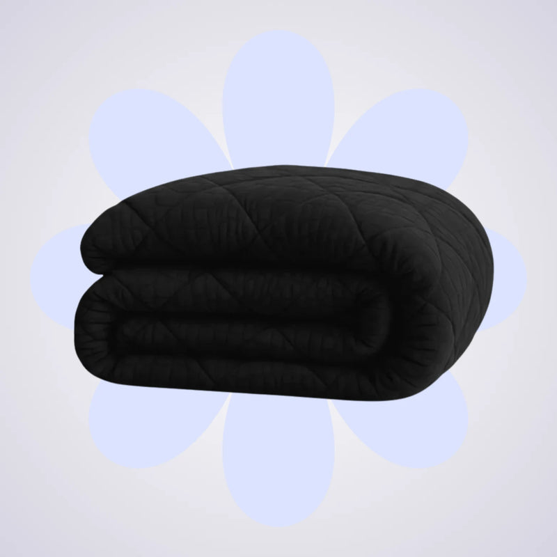 Duvet Without Cover - Snake Skin Velvet Duvet in Jet Black