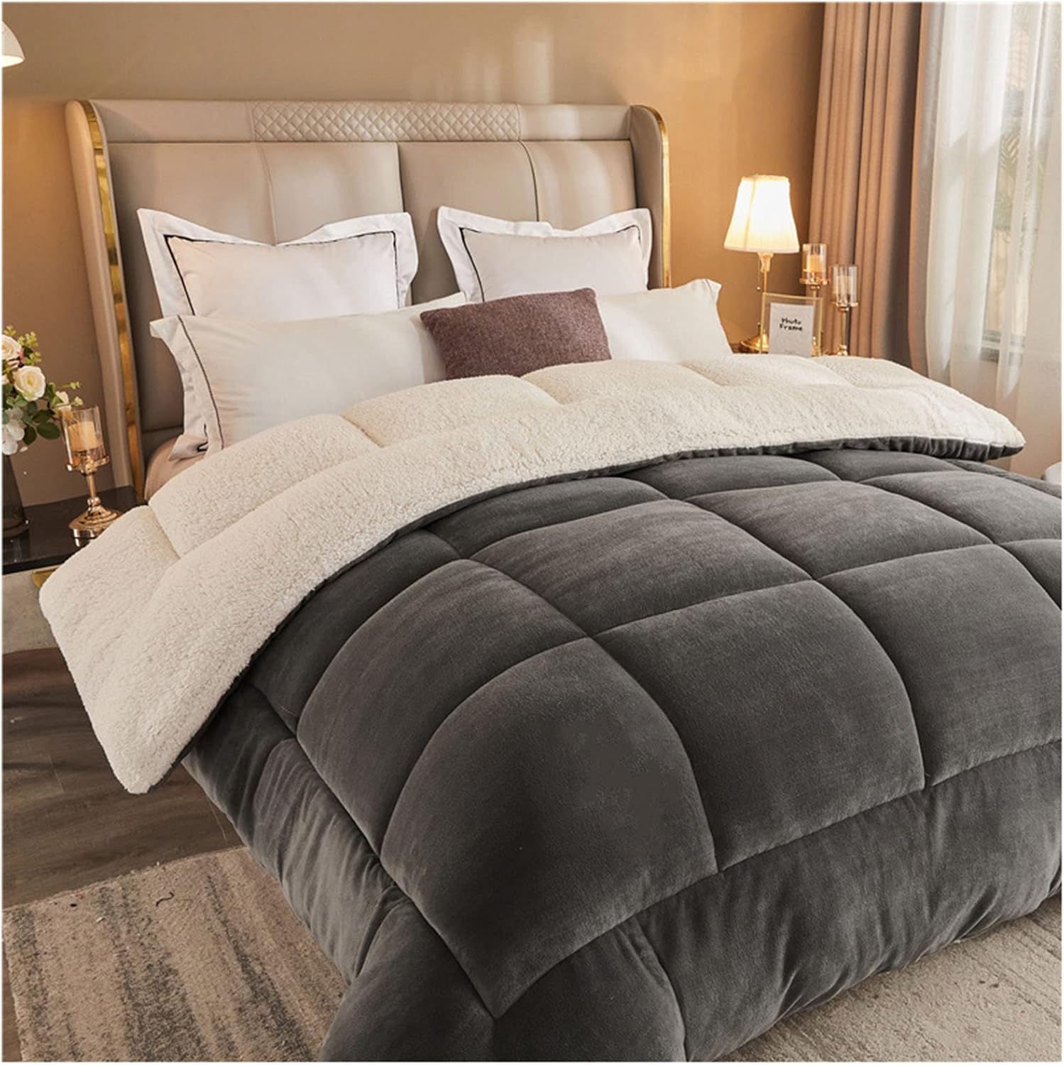 Luxury Sherpa Velvet Comforter – Ultra Soft Plush Bedding