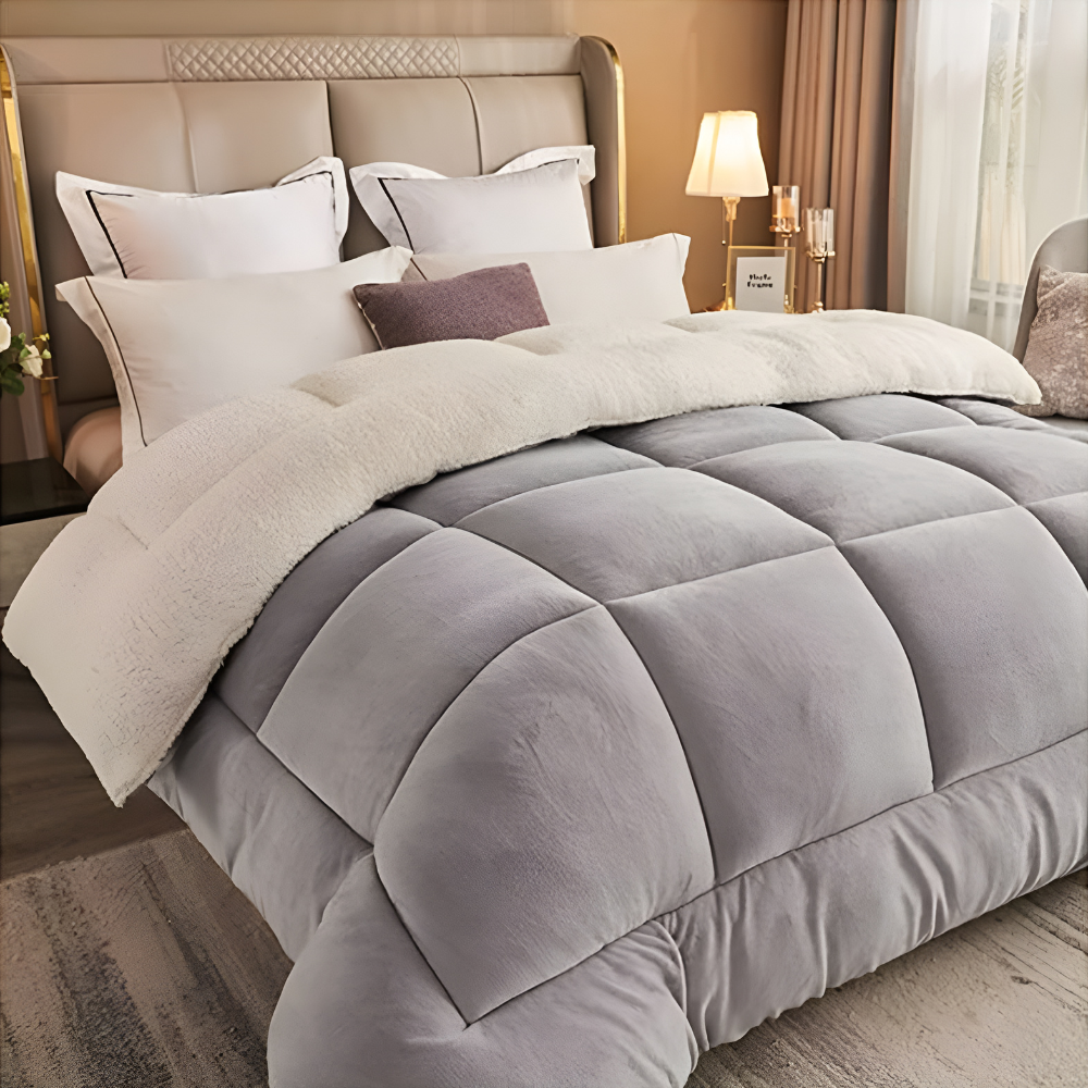 Luxury Sherpa Velvet Comforter – Ultra Soft Plush Bedding