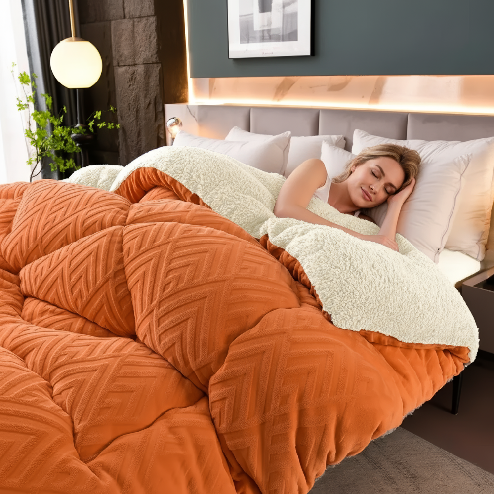 Premium Teddy Comforter – Cozy Winter Nights